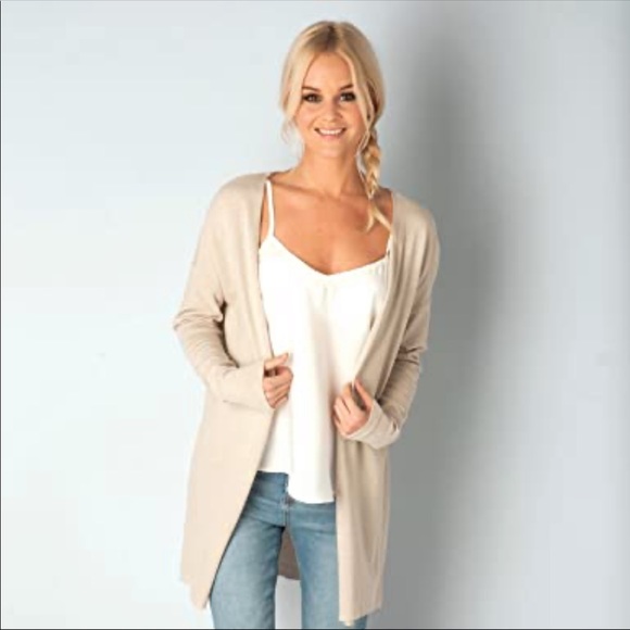 M Boutique Asymmetric Snap Button Cardigan - M